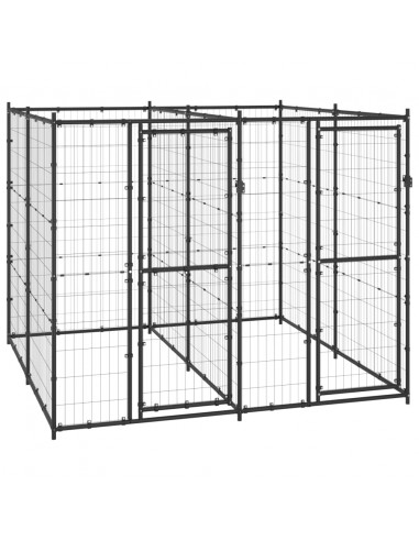 Gabbia per Cani da Esterno in Acciaio 4,84 m²