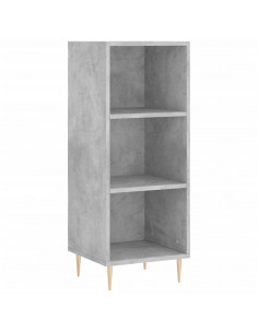 Credenza Grigio Cemento 34,5x32,5x90 cm in Legno Multistrato 2