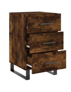 Comodino Rovere Fumo 40x40x66 cm in Legno Multistrato 2