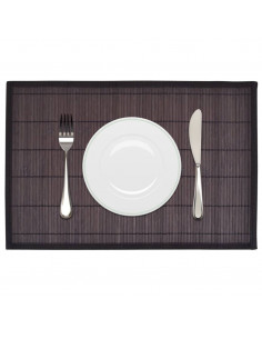 Tovagliette in Bambù 6 pz 30 x 45 cm Marrone Scuro