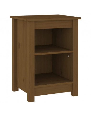 Comodino Miele 40x35x55 cm in Legno Massello di Pino