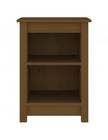 Comodino Miele 40x35x55 cm in Legno Massello di Pino