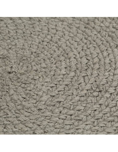 Tovagliette 6 pz Grigio Neutro 38 cm Rotonde in Cotone