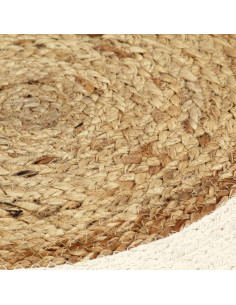 Tovagliette 6 pz Naturale Neutro 38 cm Rotonde in Juta e Cotone