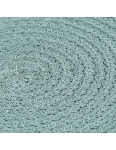 Tovagliette 6 pz Grigio Neutro 38 cm Rotonde in Cotone