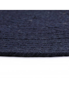 Tovagliette 6 pz Blu Marino Neutro 38 cm Rotonde in Cotone