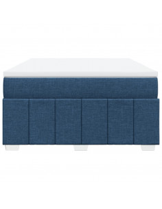 Giroletto a Molle con Materasso Blu 160x200 cm in Tessuto 2