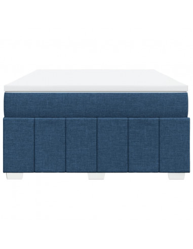 Giroletto a Molle con Materasso Blu 160x200 cm in Tessuto