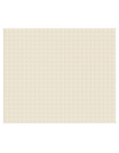 Coperta Ponderata Crema Chiaro 220x260 cm 11 kg Tessuto