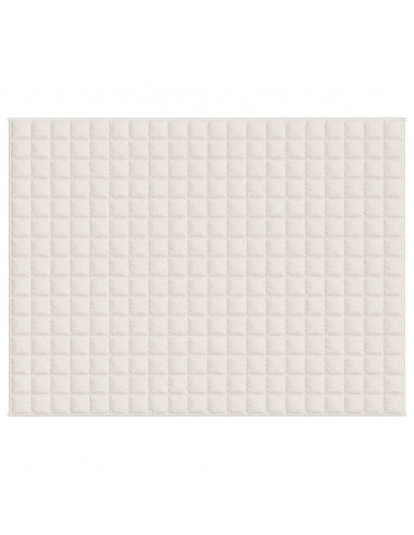 Coperta Ponderata Crema Chiaro 152x203 cm 11 kg Tessuto