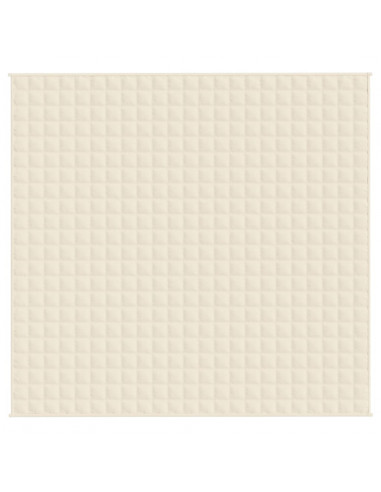 Coperta Ponderata Crema Chiaro 220x240 cm 15 kg Tessuto
