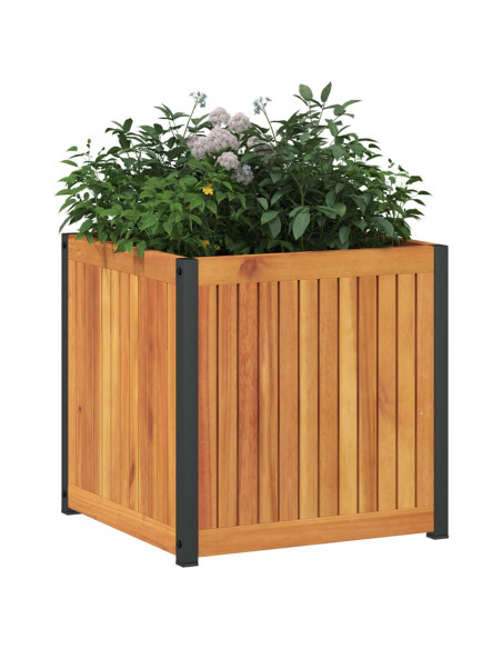 Fioriera da Giardino 45x45x44 cm in Legno Massello di Acacia