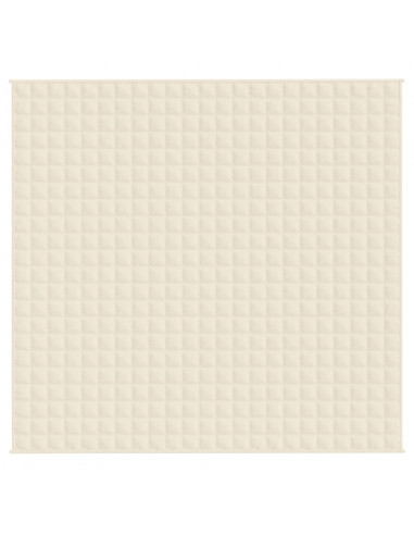 Coperta Ponderata Crema Chiaro 220x230 cm 15 kg Tessuto