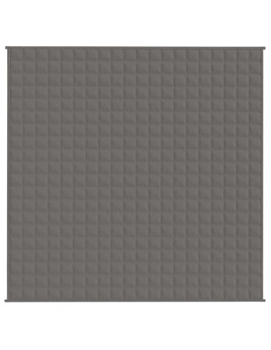 Coperta Ponderata Grigia 200x200 cm 9 kg Tessuto