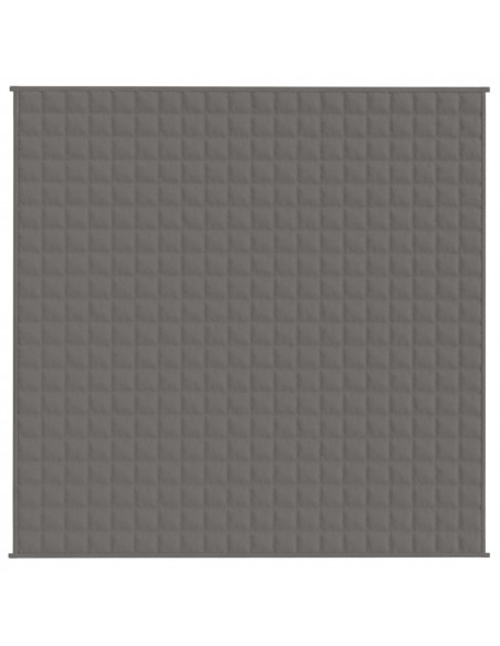 Coperta Ponderata Grigia 200x200 cm 9 kg Tessuto