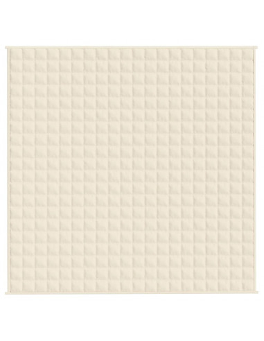 Coperta Ponderata Crema Chiaro 200x200 cm 13 kg Tessuto