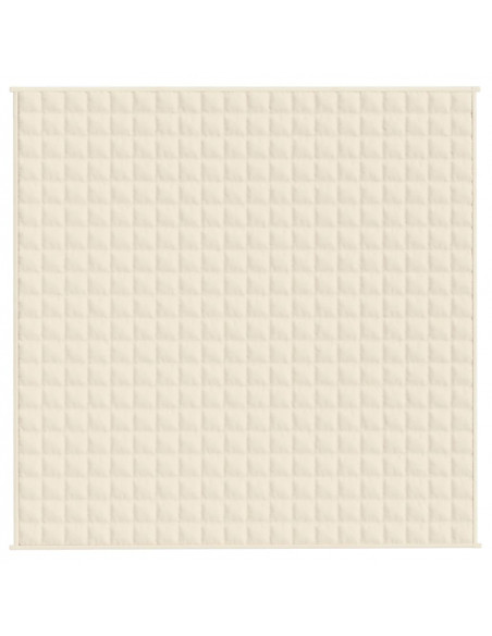 Coperta Ponderata Crema Chiaro 200x200 cm 13 kg Tessuto
