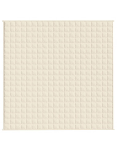 Coperta Ponderata Crema Chiaro 200x200 cm 9 kg Tessuto