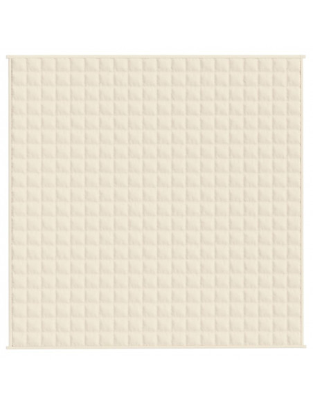 Coperta Ponderata Crema Chiaro 200x200 cm 9 kg Tessuto