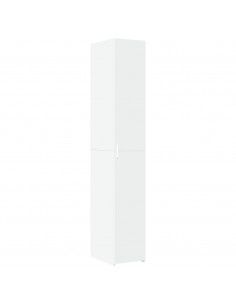 Credenza Bianca 30x42,5x185 cm in Legno Multistrato 2