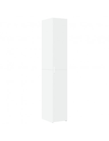 Credenza Bianca 30x42,5x185 cm in Legno Multistrato