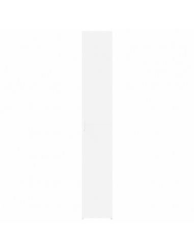 Credenza Bianca 30x42,5x185 cm in Legno Multistrato