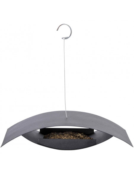 Esschert Design Postazione con Mangiatoia per Uccelli Nera S FB437