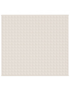 Coperta Ponderata Crema Chiaro 200x225 cm 9 kg Tessuto 2