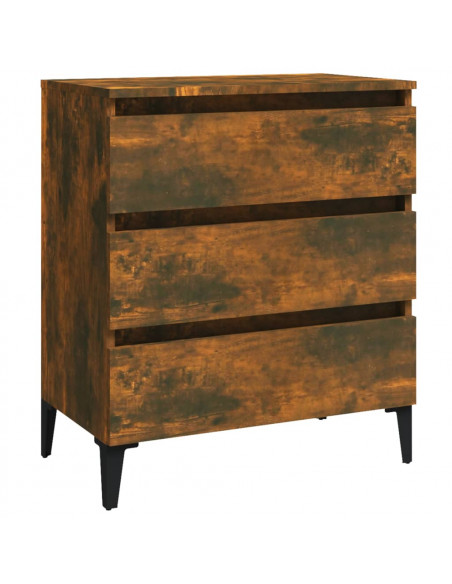 Credenza Rovere Fumo 60x35x69 cm in Legno Multistrato