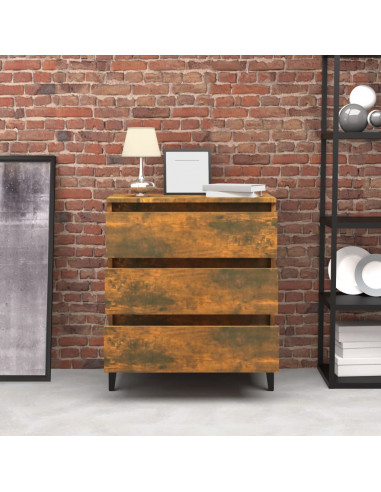 Credenza Rovere Fumo 60x35x69 cm in Legno Multistrato