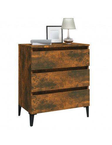 Credenza Rovere Fumo 60x35x69 cm in Legno Multistrato