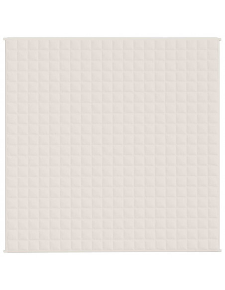 Coperta Ponderata Crema Chiaro 200x200 cm 9 kg Tessuto