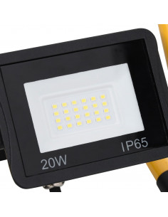 Faretto a LED con Maniglia 20 W Bianco Caldo