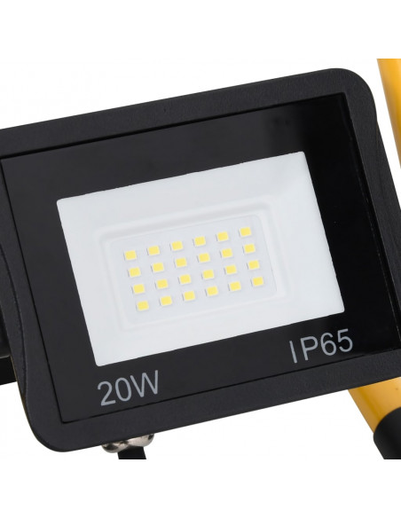 Faretto a LED con Maniglia 20 W Bianco Caldo