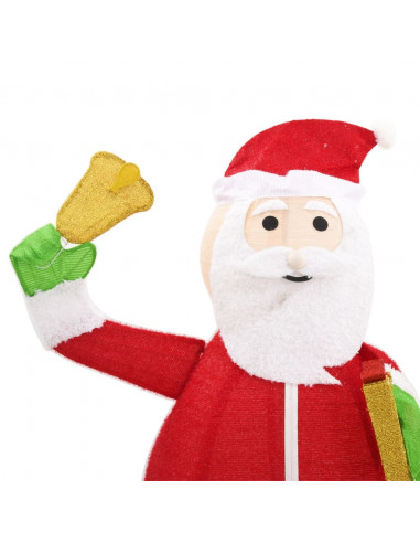 Figura Decorativa Babbo Natale con LED Tessuto Lusso 180 cm