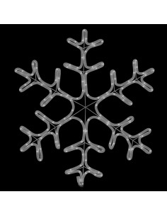 Figura Natalizia Fiocco di Neve LED 2 pz Bianco Caldo 59x59 cm
