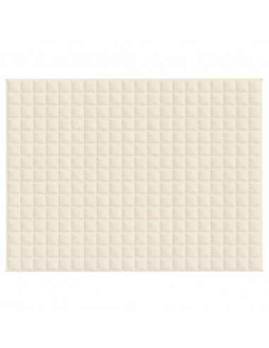 Coperta Ponderata Crema Chiaro 152x203 cm 11 kg Tessuto