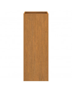 Fioriera 32x27,5x75 cm Acciaio Corten