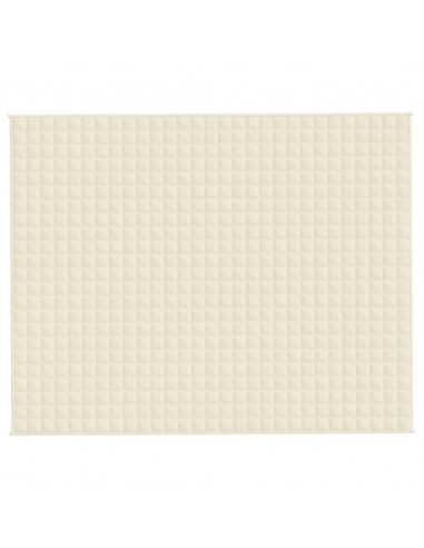 Coperta Ponderata Crema Chiaro 235x290 cm 11 kg Tessuto