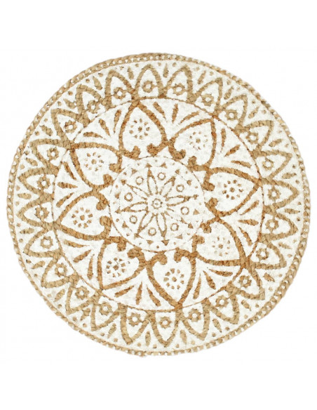 Tovagliette 6 pz Bianche 38cm Rotonde in Juta