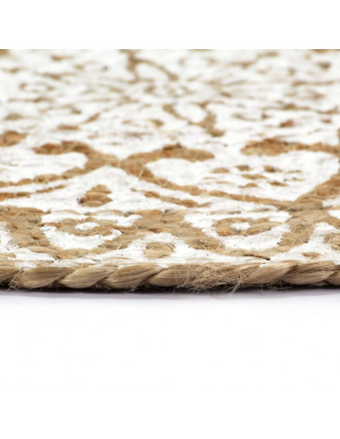 Tovagliette 6 pz Bianche 38cm Rotonde in Juta