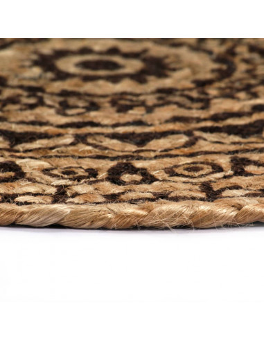 Tovagliette 6 pz Marrone Scuro 38 cm Rotonde in Juta