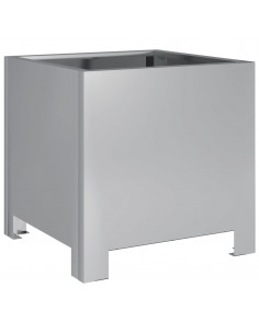 Fioriera da Giardino 30x30x30 cm Acciaio Zincato