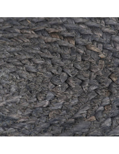 Tovagliette 4 pz Grigio Scuro Neutro 38cm Rotonde in Juta