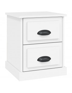 Comodino Bianco 39x39x47,5 cm in Legno Multistrato 2