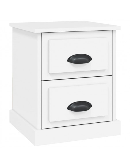 Comodino Bianco 39x39x47,5 cm in Legno Multistrato