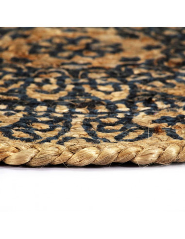 Tovagliette 6 pz Blu Scuro 38 cm Rotonde in Juta