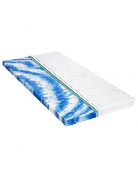 Coprimaterasso 100x200 cm Schiuma di Gel 7 cm