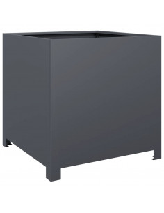 Fioriera da Giardino Antracite 50x50x50 cm in Acciaio