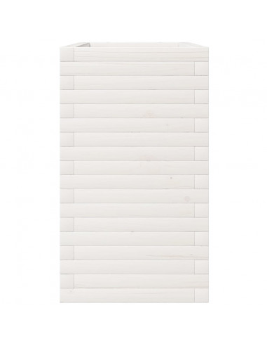 Fioriera da Giardino Bianca 110x40x72,5 cm Legno Massello Pino